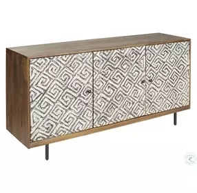Kerrings Natural Black And Ivory Accent Cabinet