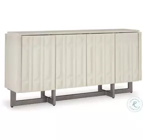 Ornawel Distressed White Accent Cabinet