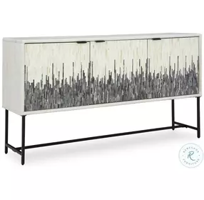 Freyton White And Gray Accent Cabinet