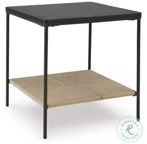 Minrich Black And Natural Accent Table