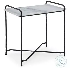 Ashber White And Black Accent Table