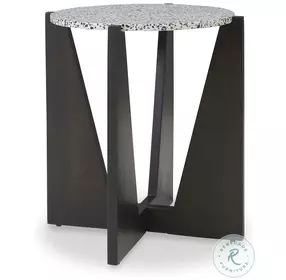 Tellrich Black And White Accent Table