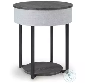 Sethlen Gray And Black Accent Table