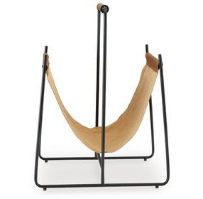 Faronworth Brown and Black Magazine Rack