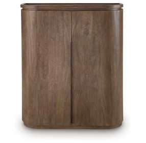 Landermont Medium Brown 2 Door Bar Cabinet