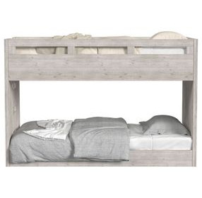 Carlson Washed Linen Twin Over Twin Bunk Bed