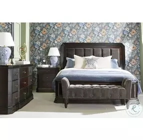 Revival Napa Mahogany Upholstered Panel Bedroom Set