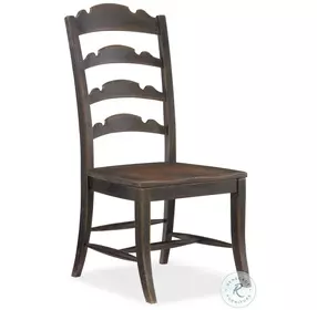 Twin Sisters Anthracite Black Twin Sisters Ladder Back Side Chair Set Of 2