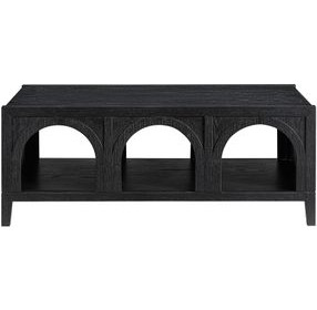 Fitzgerald Black Rectangular Coffee Table