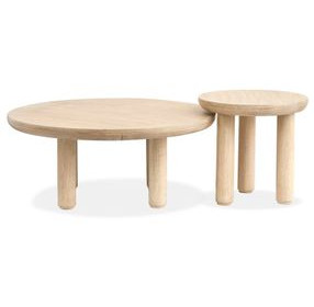 Sunset Cove Sanibel Brown Round Nesting Cocktail Table