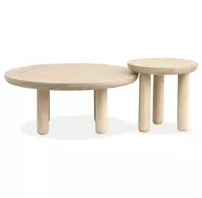 Sunset Cove Sanibel Brown Round Nesting Cocktail Table