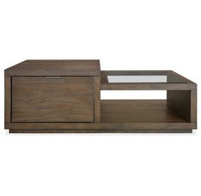 Ironwood Homestead Brown Rectangular Glass Top Cocktail Table