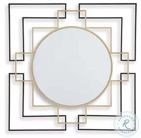 Oceanal Black And Gold Accent Mirror