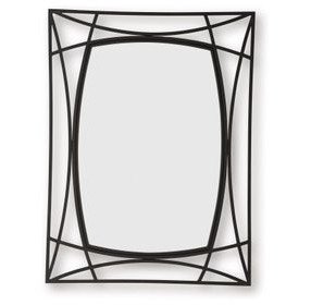 Freenville Black Rectangular Accent Wall Mirror