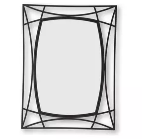 Freenville Black Rectangular Accent Wall Mirror