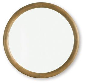 Yadiel Brown Round Accent Wall Mirror