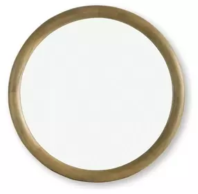Yadiel Brown Round Accent Wall Mirror