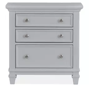 Harborwick Harbor Gray 3 Drawer Nightstand with USB Charging