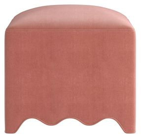 Lowry Dusty Rose Square Ottoman