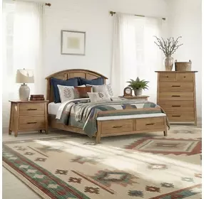 Jackson Golden Oak Storage Panel Bedroom Set