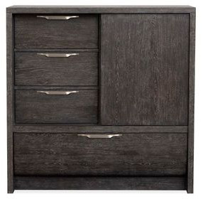 Brighton Vale Black Heron Sliding 4 Drawer Door Chest