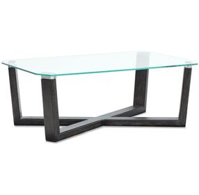 Ironvale Black Truffle Rectangular Glass Top Cocktail Table