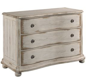 Beloved White 3 Drawer Bowfront Chest