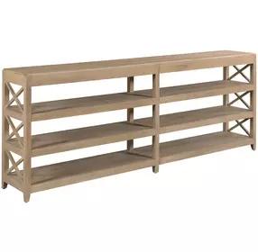 Hidden Treasures Light Stain Rectangular Console Table
