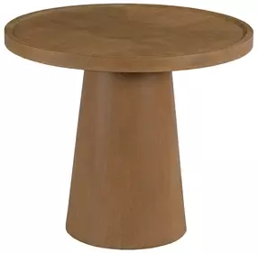 Hidden Treasures Light Stain Large Round End Table