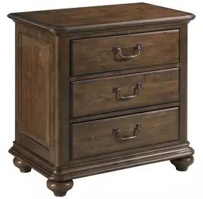 Commonwealth Witham Medium Stain 3 Drawer Nightstand