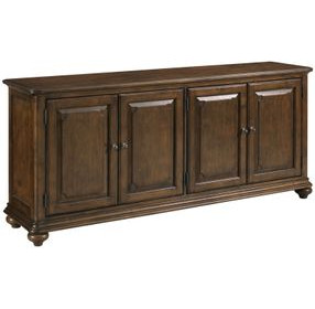 Commonwealth Morton Medium Stain 76" Entertainment Console with 4 Doors
