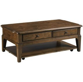 Commonwealth Washburn Medium Stain Rectangular Cocktail Table