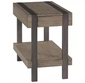 Sandler Brown Rectangular Chairside Table