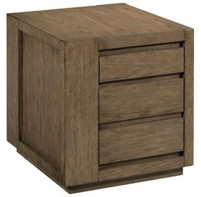 Colson Brown Square 2 Drawer End Table