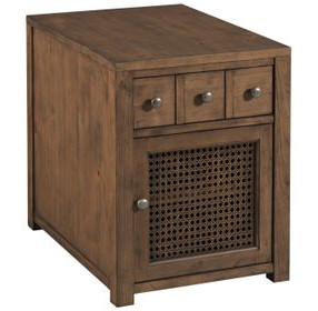 Foster Medium Stain 1 Drawer Rectangular Chairside Chest Table