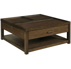 Nyles Medium Stain Square Lift Top Cocktail Table