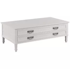 Structures White Rectangular Cocktail Table