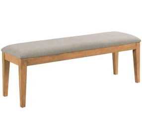 Kafe Cappuccino Performance Fabric Upholstered Dining Bench