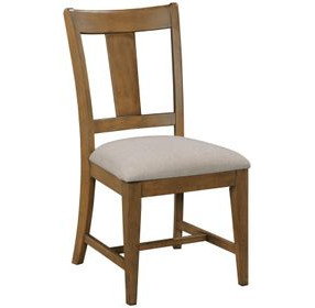 Kafe Cappuccino Slat Back Performance Fabric Dining Chair