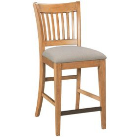 Kafe Cappuccino Performance Fabric Rake Back Counter Height Dining Chair