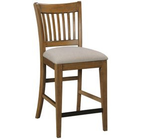 Kafe Latte Performance Fabric Rake Back Counter Height Dining Chair