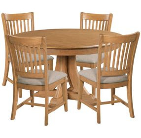 Kafe Cappuccino 54" Round Quad Dining Room Set
