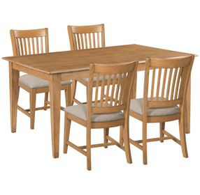 Kafe Cappuccino 60" Rectangular Leg Dining Room Set