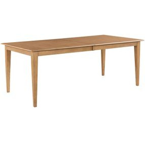 Kafe Cappuccino 80" Rectangular Leg Extendable Dining Table