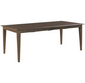 Kafe Mocha 100" Extendable Rectangular Leg Dining Table