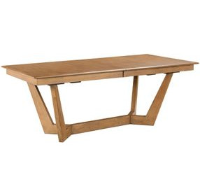Kafe Cappuccino 80" Rectangular Trestle Extendable Dining Table