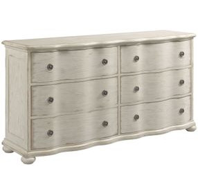 Helene Creme Breve 6 Drawer Dresser with Jewelry Tray