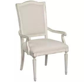 Daniella Creme Performance Fabric Arm Chair
