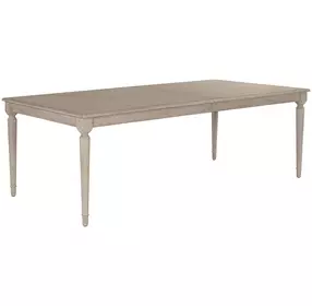 Cambric Creme Breve 128" Extendable Rectangular Dining Table