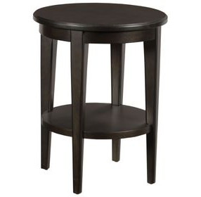 Preset Sable Round Chairside Table with 1 Shelf